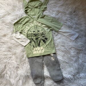 Star Wars Green and Gray Kids Matching Set